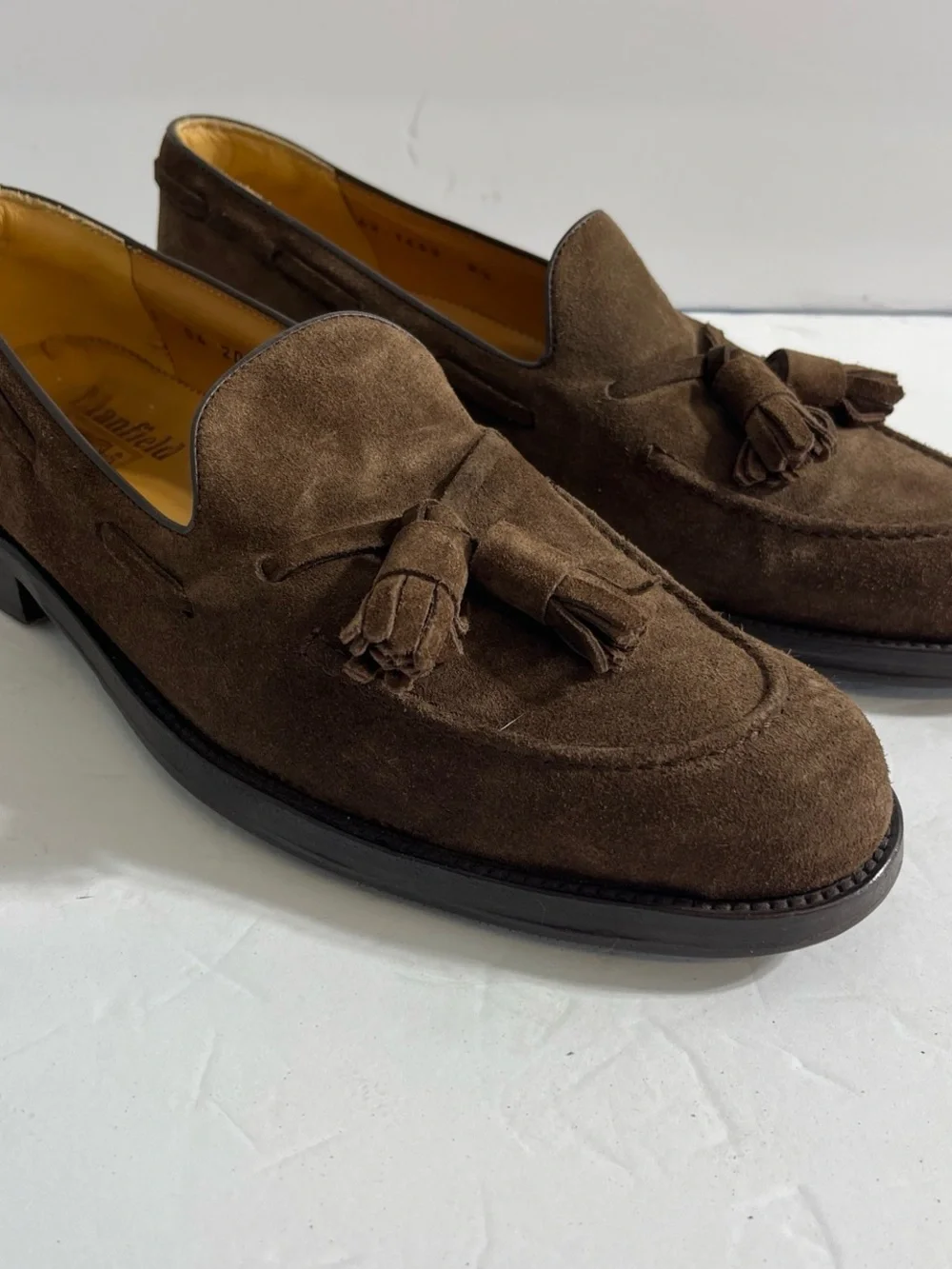 Mansfield Men's Brown Suede Tassel Loafers